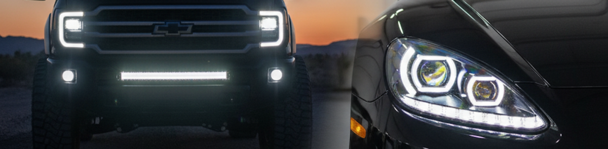 Aftermarket headllights installed by Team Nutz Pittsburgh